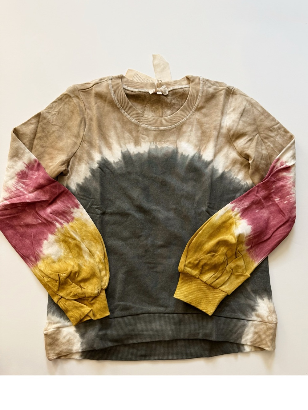 Mystree Women’s Tie-Dye Cotton Crewneck Sweatshirt size S M L NWT